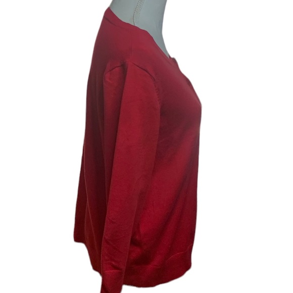 Talbots Red Cardigan 1xp - Picture 4 of 5